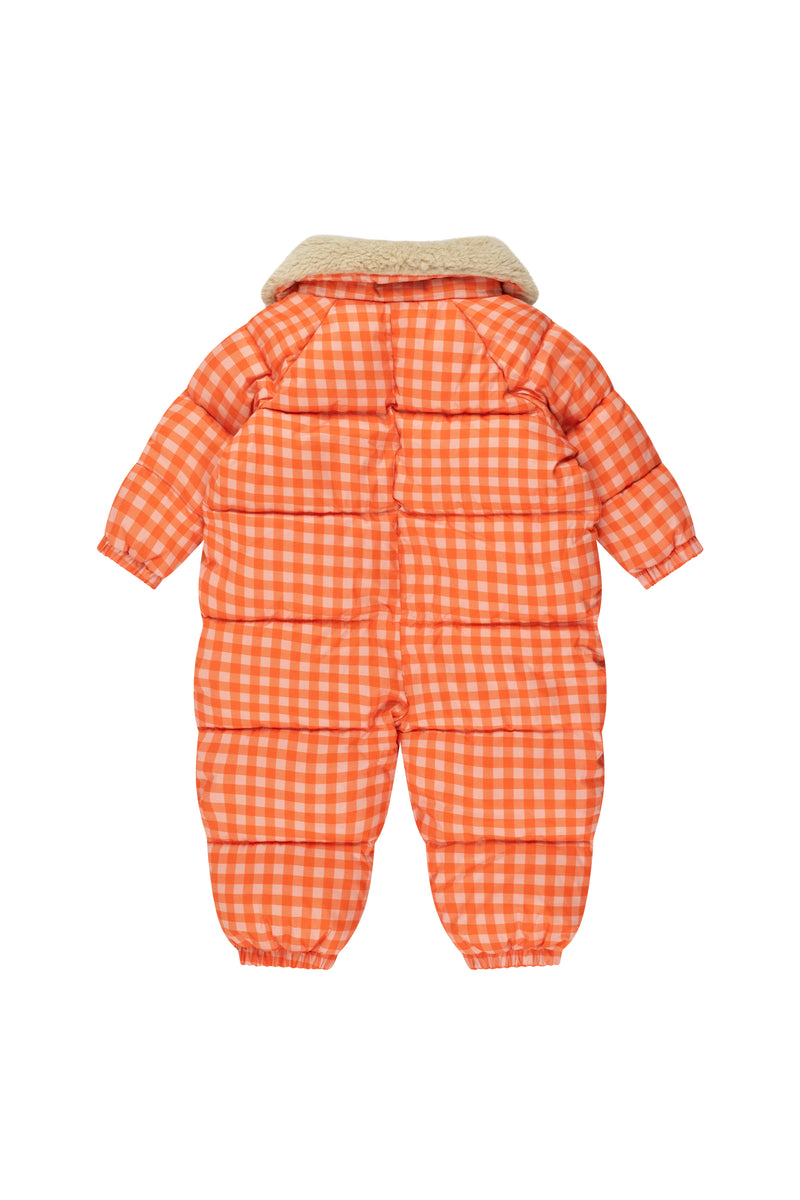 [TINYCOTTONS] Vichy Padded Overall - Summer Red/ Whild Rose