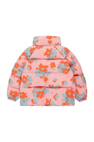 [TINYCOTTONS] Flowers Short Padded Jacket - Peach