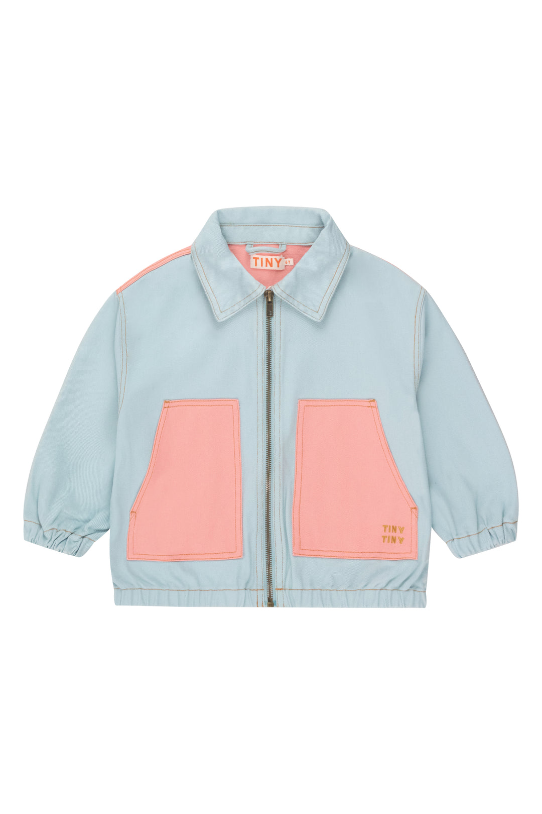 [TINYCOTTONS] Color Blocked Jacket - Warm Blue