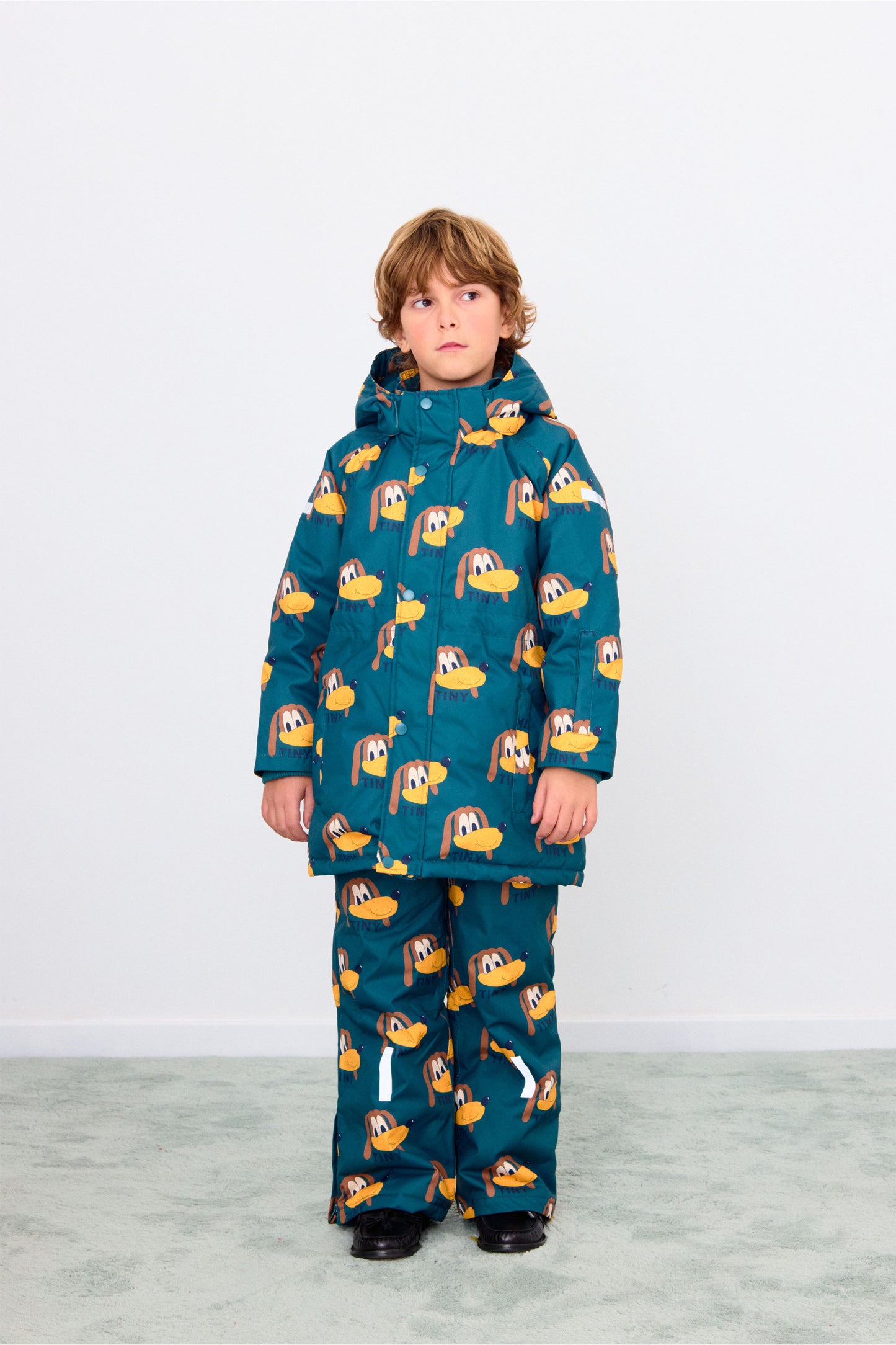 [TINYCOTTONS]Dog Snow Dungarees - Stormy Blue