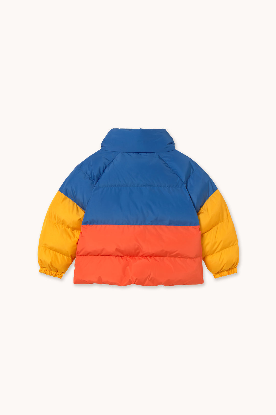 [TINYCOTTONS] Color Block Short Padded Jacket - Summer Red