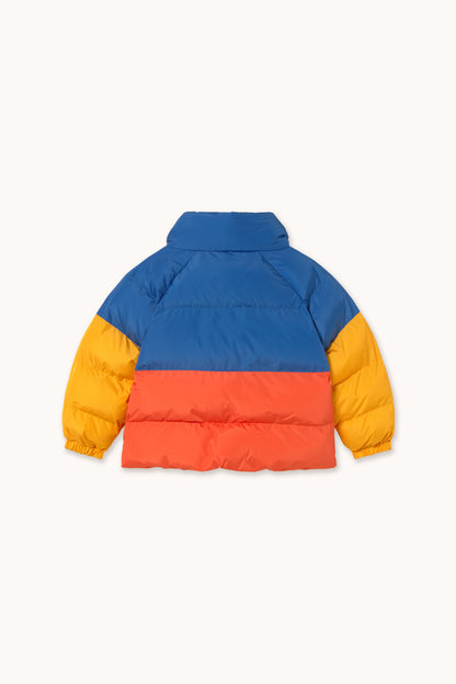 [TINYCOTTONS] Color Block Short Padded Jacket - Summer Red