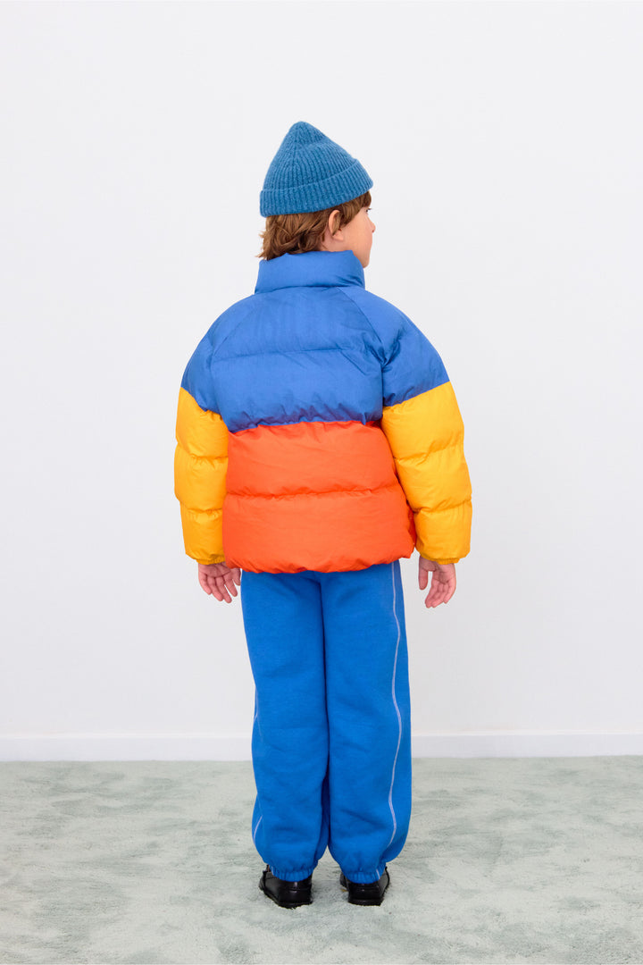 [TINYCOTTONS] Color Block Short Padded Jacket - Summer Red