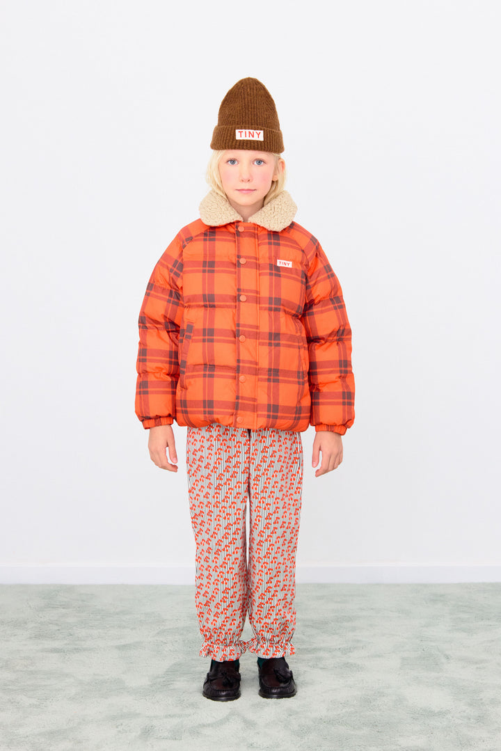 [TINYCOTTONS] Check Padded Jacket - Summer Red