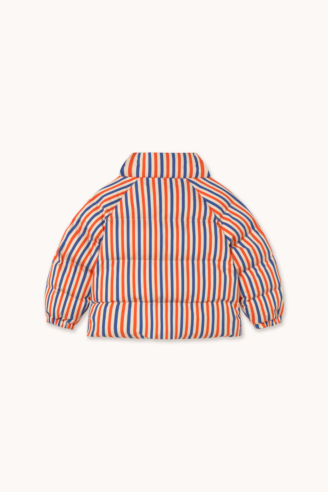 [TINYCOTTONS] Stripes Short Padded Jacket - Summer Red / Dark Blue