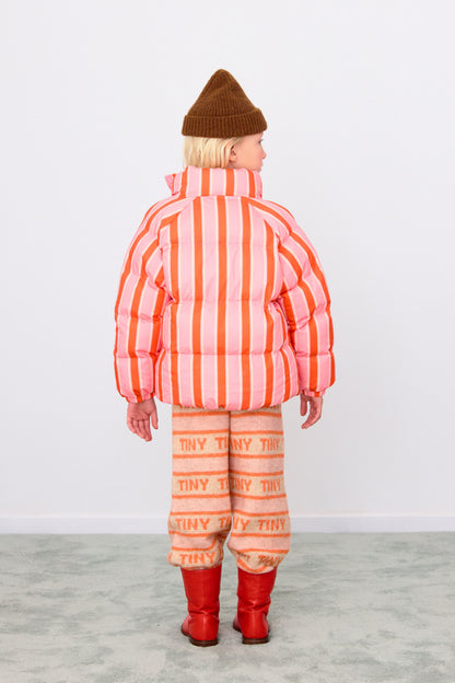 [TINYCOTTONS] Retro Stripes Padded Jacket - Summer Red / Pink