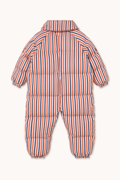 [TINYCOTTONS] Stripes Padded Overall - Summer Red / Dark Blue