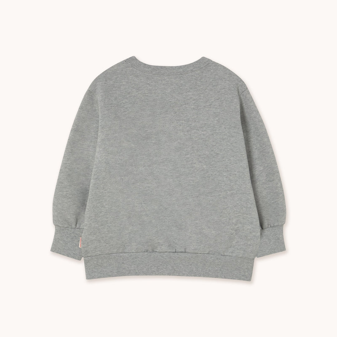 [TINYCOTTONS] Flower Graphic Sweatshirt - Medium Grey Heather