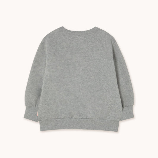 [TINYCOTTONS] Flower Graphic Sweatshirt - Medium Grey Heather