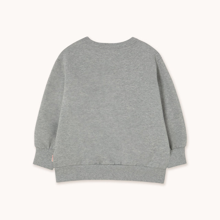 [TINYCOTTONS] Flower Graphic Sweatshirt - Medium Grey Heather