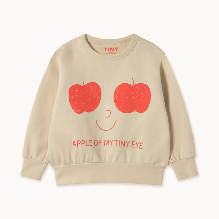 [Tinycottons] Apples Eyes Graphic Sweatshirt - Vanilla