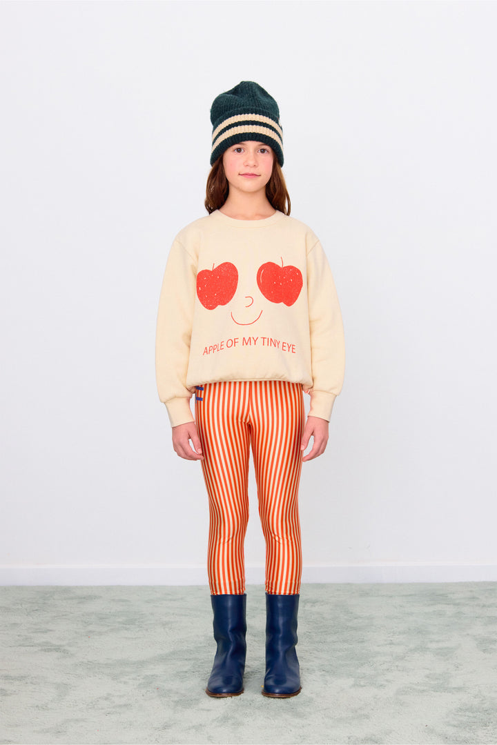 [Tinycottons] Apples Eyes Graphic Sweatshirt - Vanilla