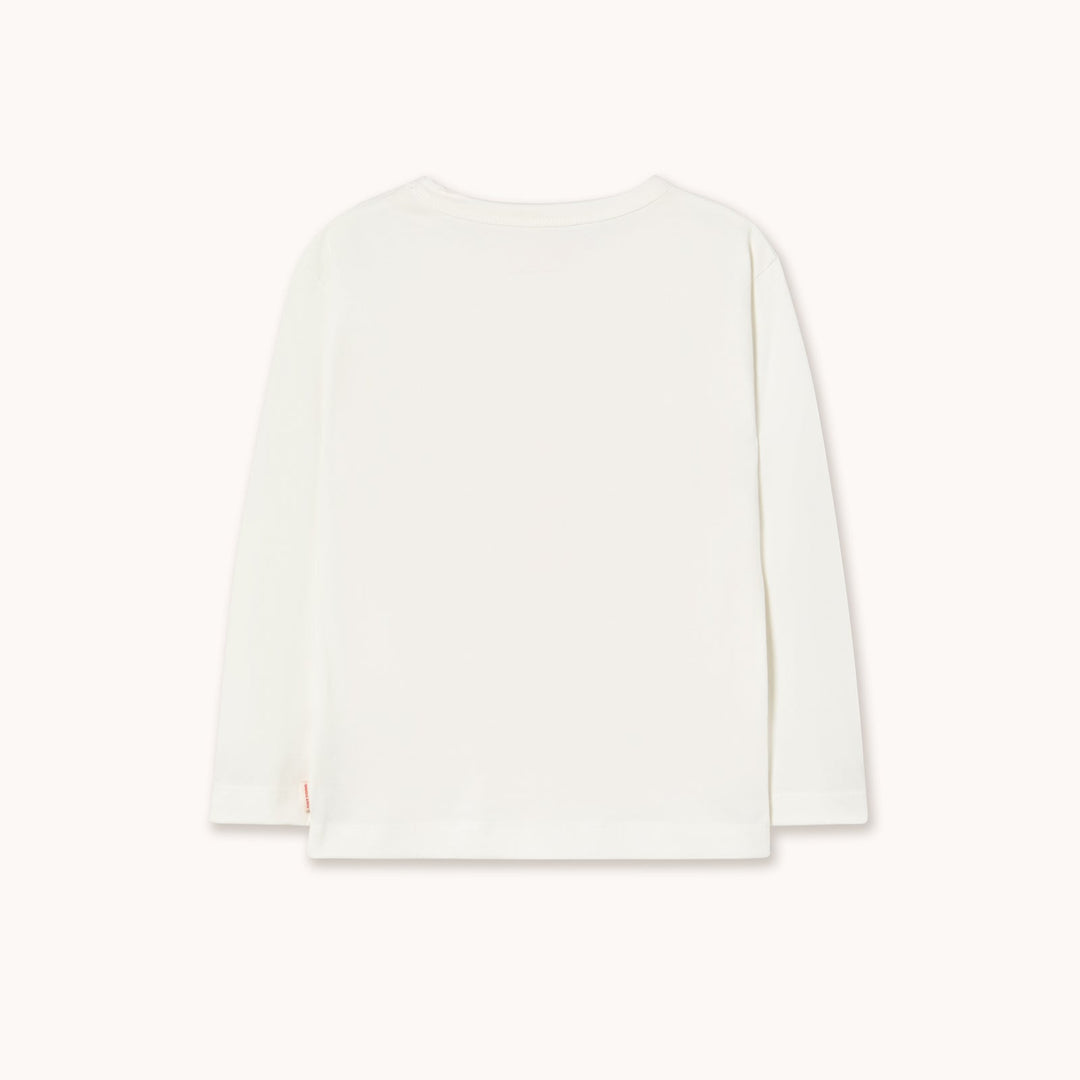 [TINYCOTTONS] Flower Graphic Sleeve Tee - Off White