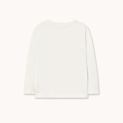 [TINYCOTTONS] Flower Graphic Sleeve Tee - Off White