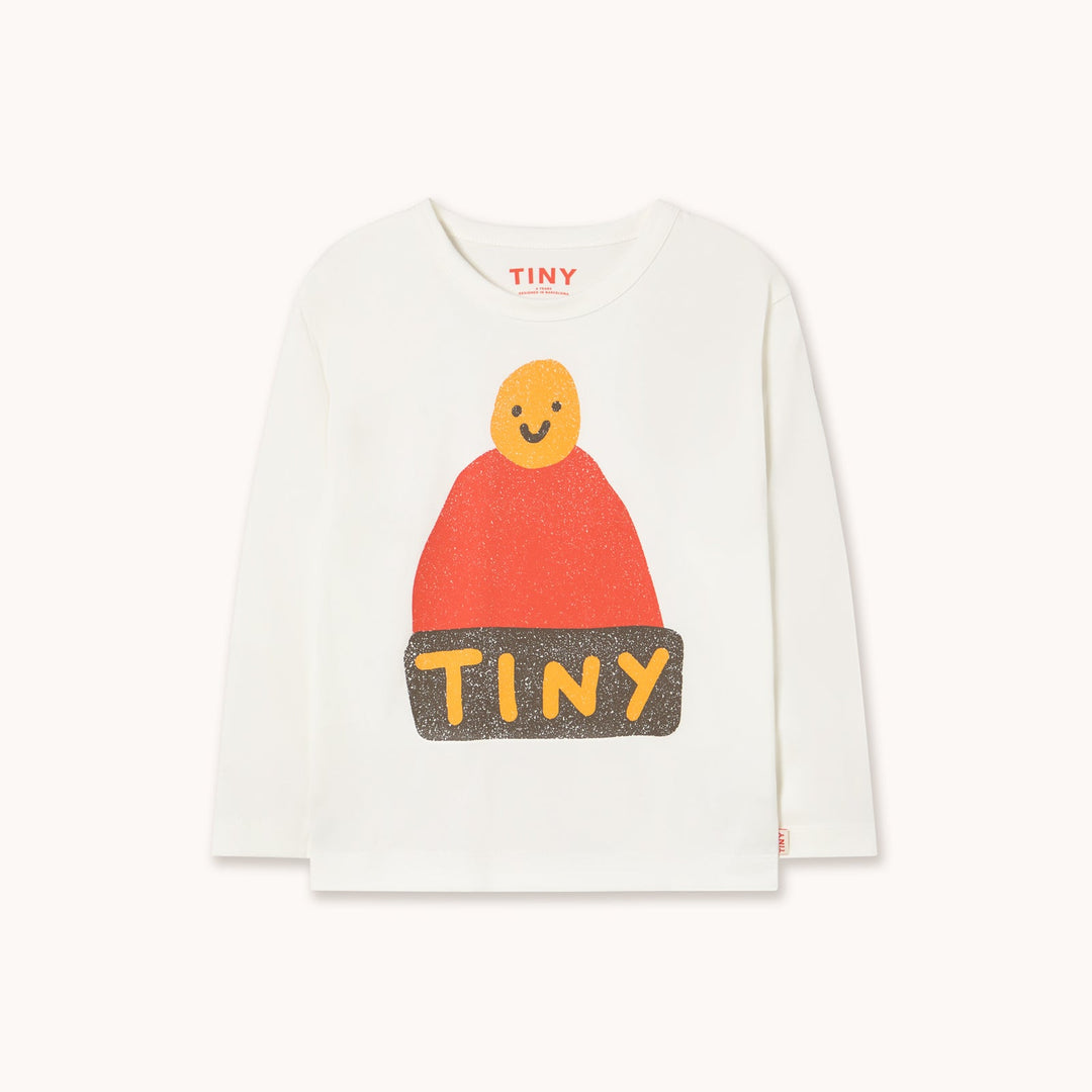 [Tinycottons] Beanie Graphic Sleeve Tee - Off White