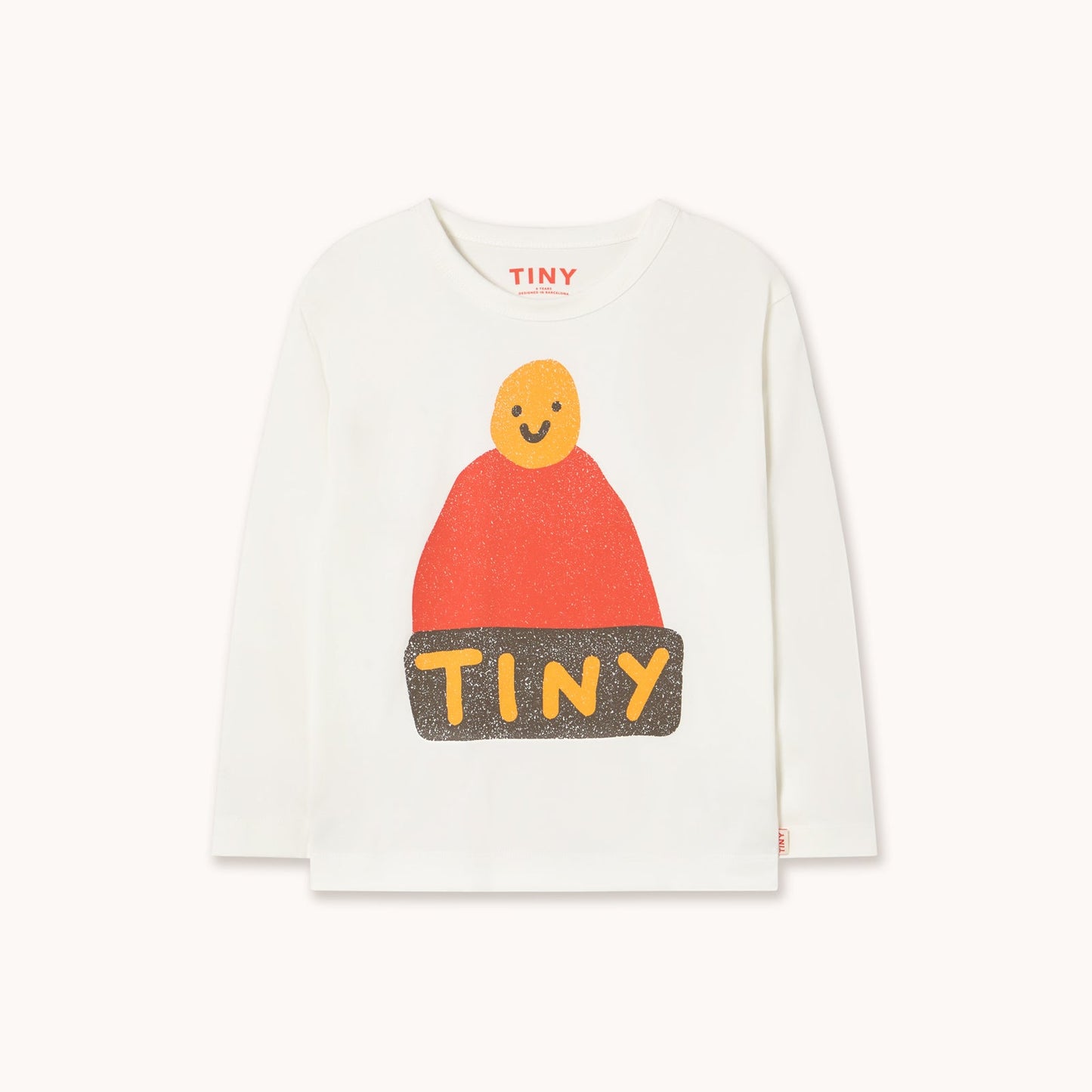 [Tinycottons] Beanie Graphic Sleeve Tee - Off White