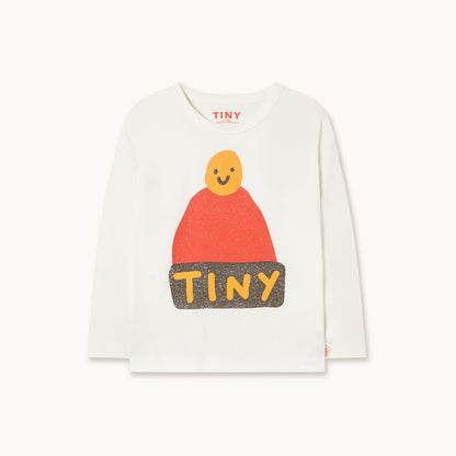 [Tinycottons] Beanie Graphic Sleeve Tee - Off White