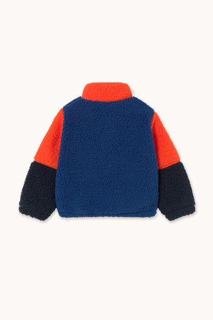 [TINYCOTTONS] Color Block Polar Sherpa Jacket - Summer Red