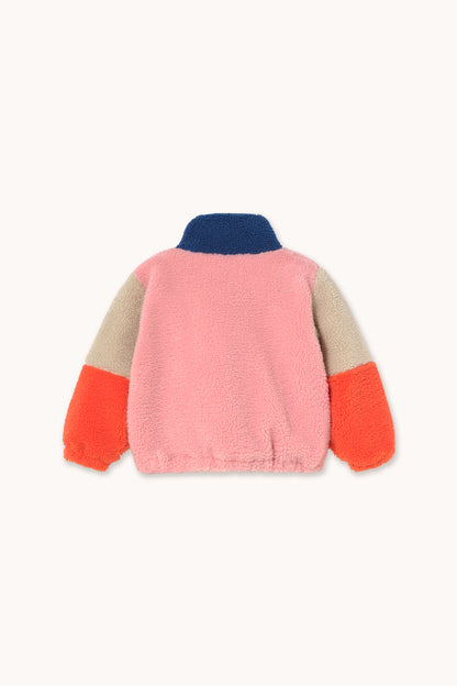 [TINYCOTTONS] Color Block Polar Sherpa Jacket - Dark Blue