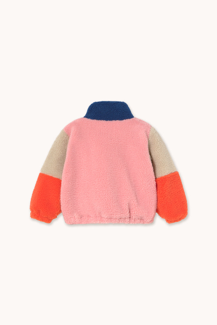 [TINYCOTTONS] Color Block Polar Sherpa Jacket - Dark Blue