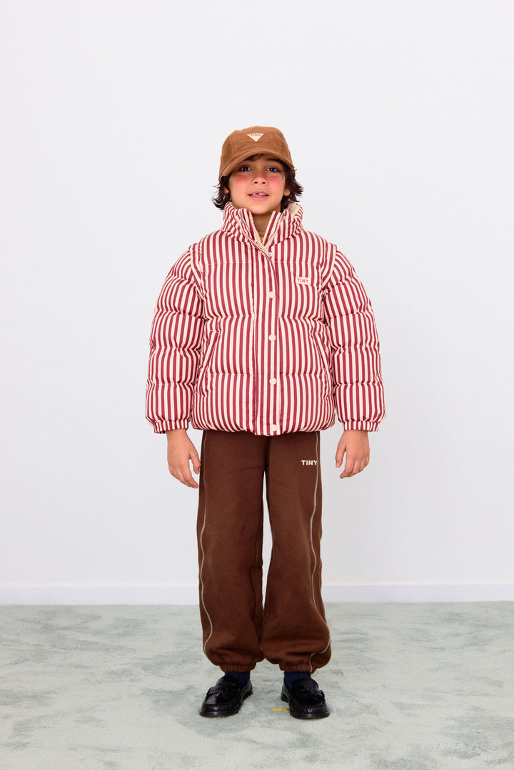 [TINYCOTTONS] Stripes Short Padded Jacket - Vanilla