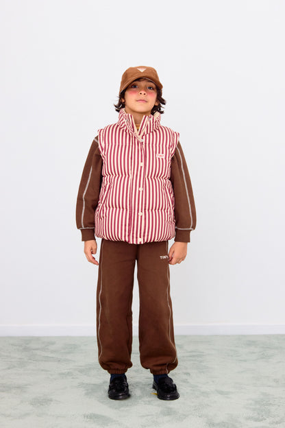 [TINYCOTTONS] Stripes Short Padded Jacket - Vanilla