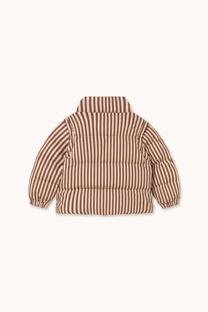 [TINYCOTTONS] Stripes Short Padded Jacket - Vanilla