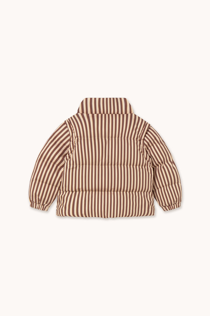 [TINYCOTTONS] Stripes Short Padded Jacket - Vanilla