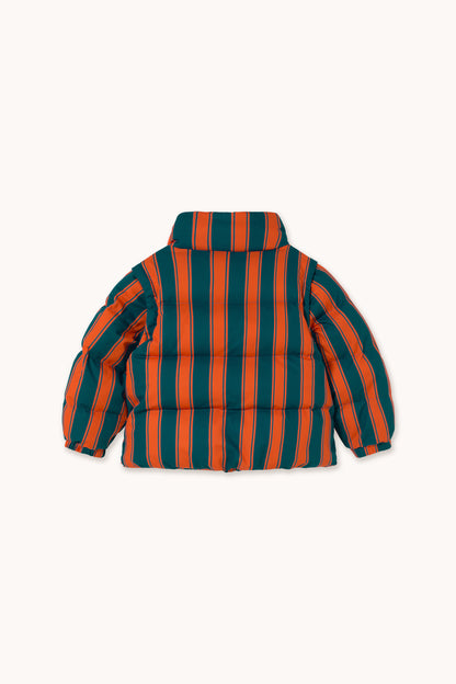 [TINYCOTTONS]Retro Stripes Short Padded Jacket - Summer Red