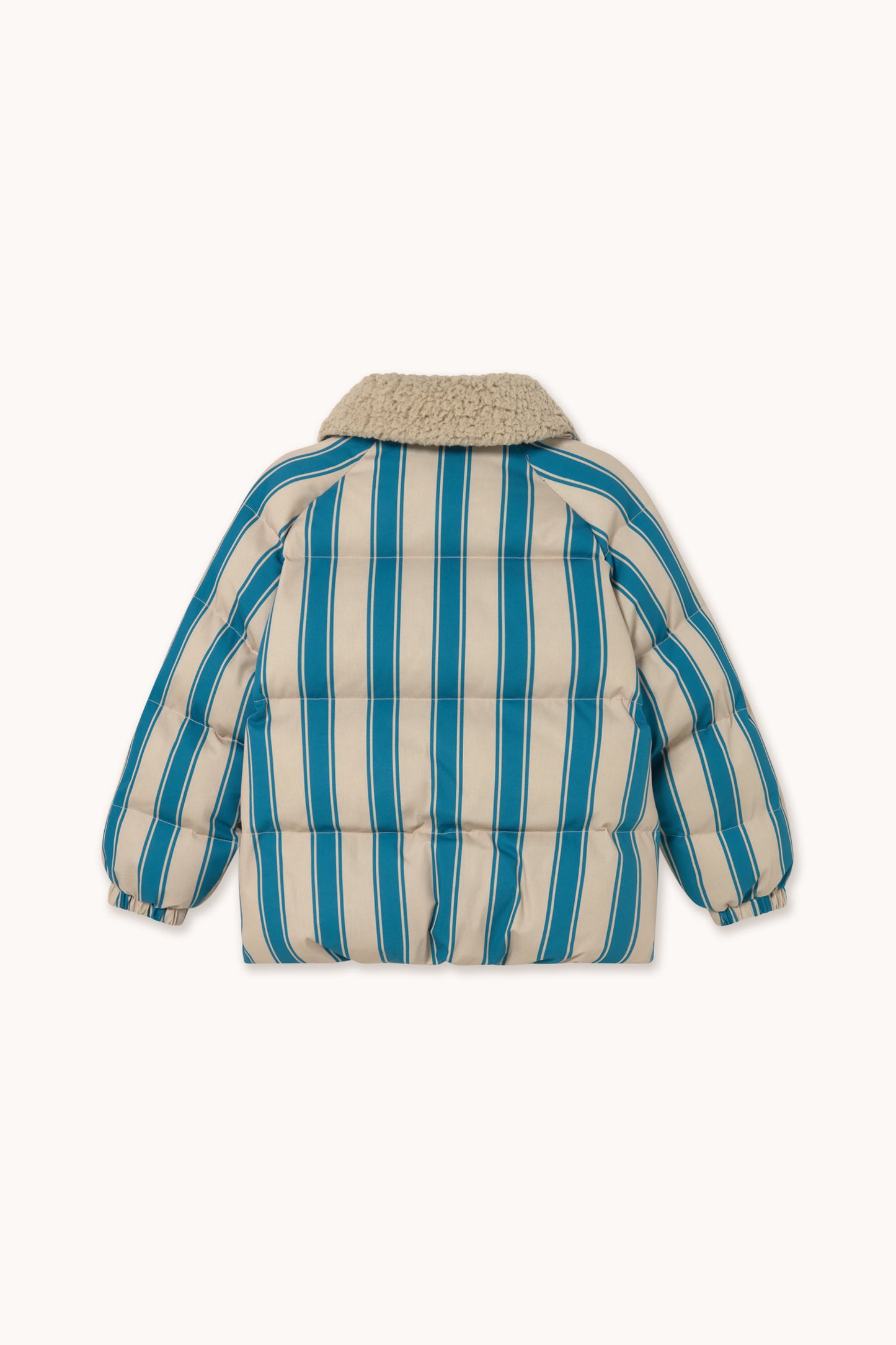 [TINYCOTTONS]Blue Retro Stripes Padded Jacket - Dark Vanilla