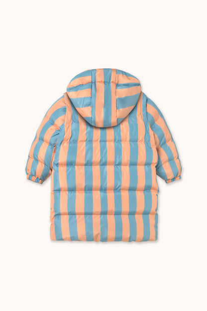 [TINYCOTTONS]Nude-Blue Stripes Padded Jacket - Dark Nude