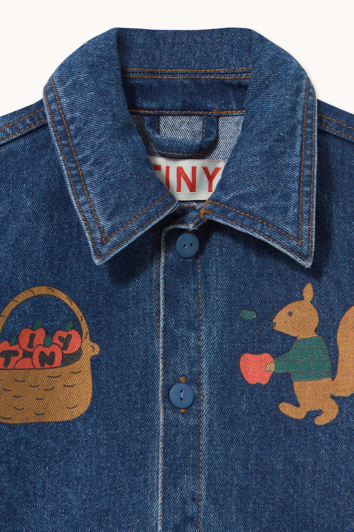 [TINYCOTTONS]Tiny Apples Jacket - Denim medium wash