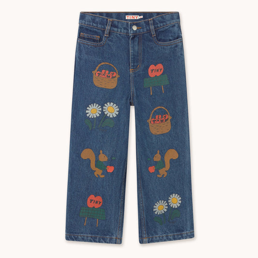 [TINYCOTTONS]Tiny apples Denim Pant - Denim Medium Wash
