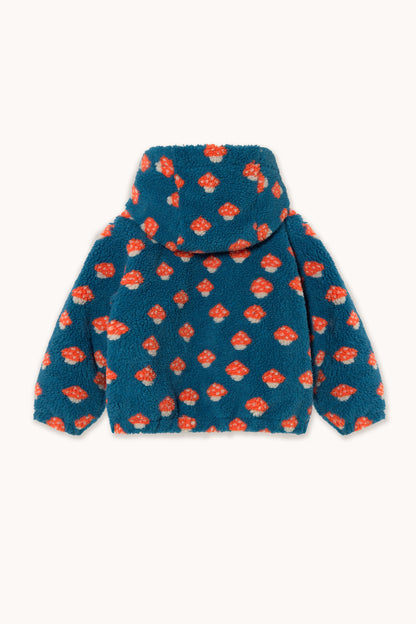 [TINYCOTTONS]The Mushrooms Sherpa Hoodie - Petrol blue