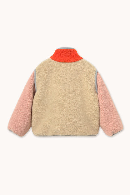 [TINYCOTTONS]Color Block Sherpa Jacket - Vanilla