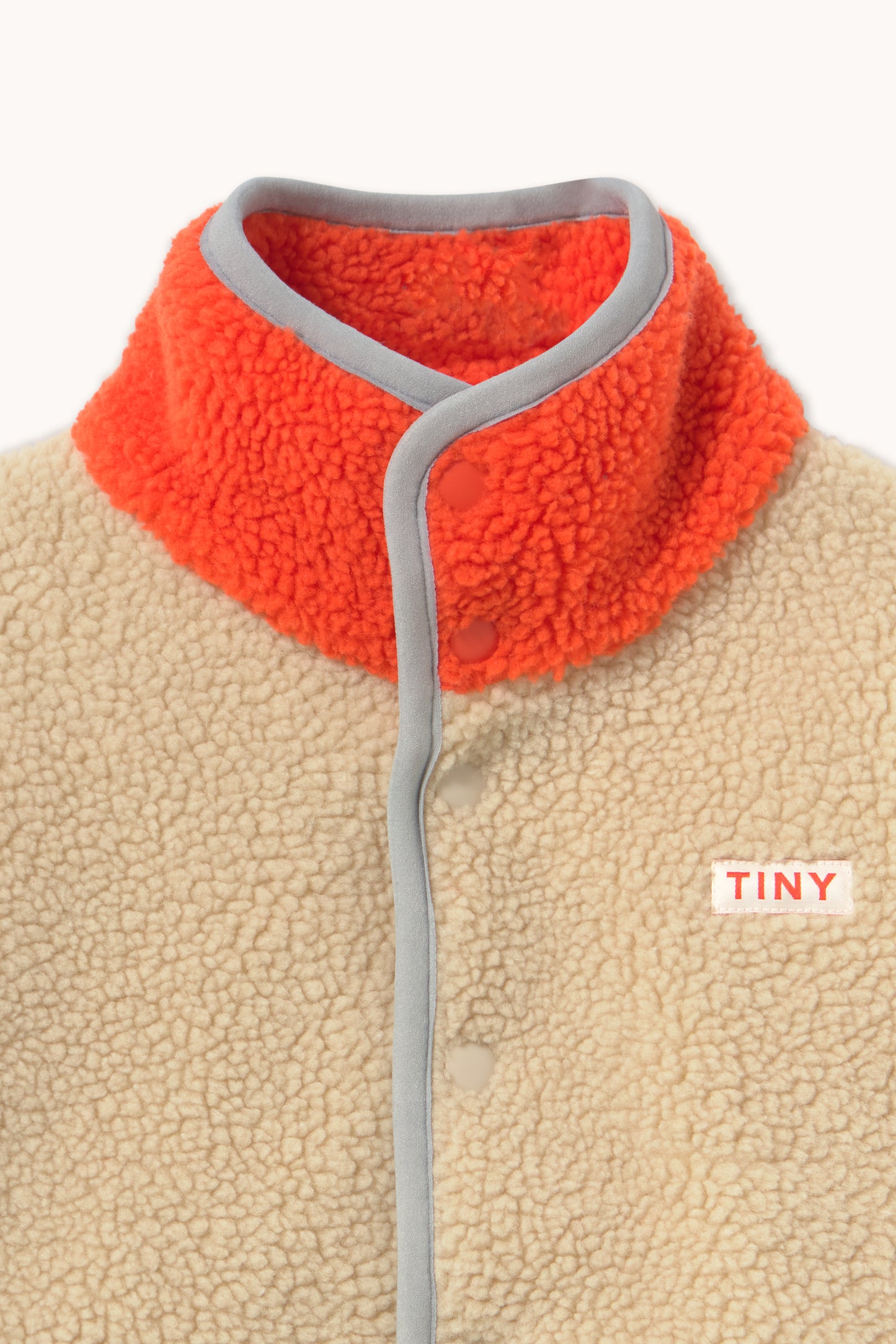 [TINYCOTTONS]Color Block Sherpa Jacket - Vanilla