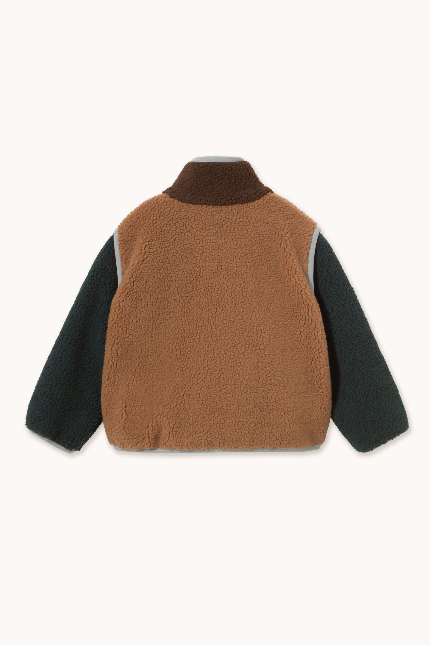 [TINYCOTTONS]Color Block Sherpa Jacket - Light Brown