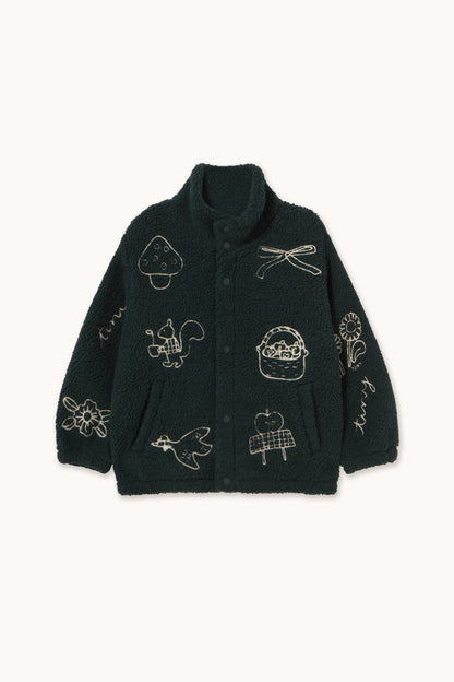[TINYCOTTONS]Tiny Apples Sherpa Jacket - Ink Blue
