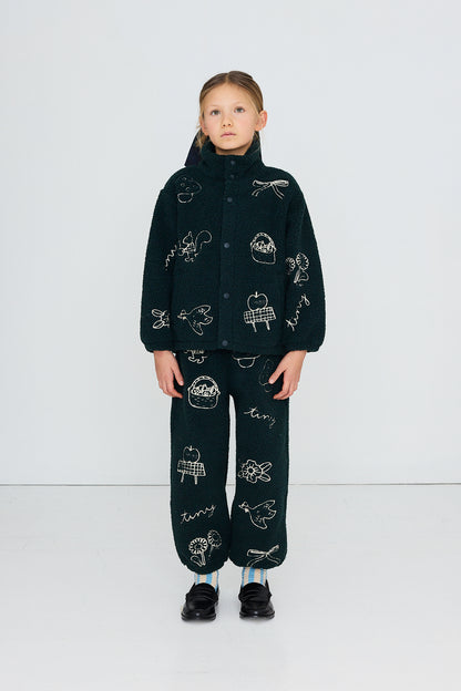 [TINYCOTTONS]Tiny Apples Sherpa Jacket - Ink Blue