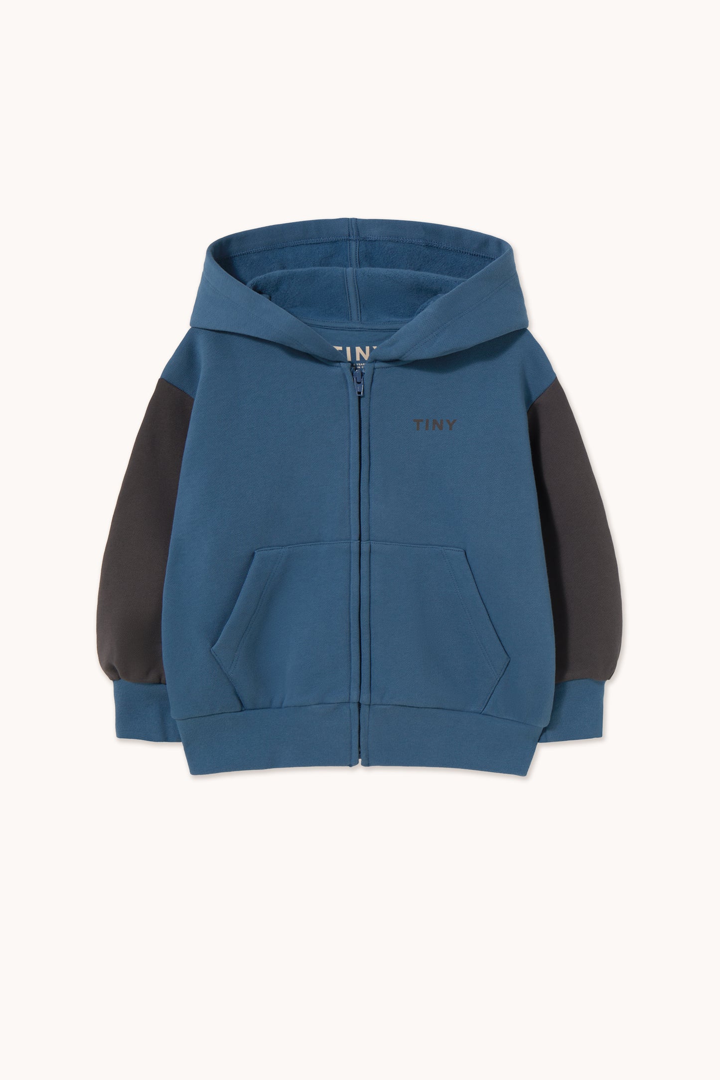 [TINYCOTTONS]Color Block Logo Hoodie - Light Navy
