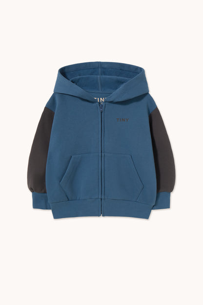 [TINYCOTTONS]Color Block Logo Hoodie - Light Navy
