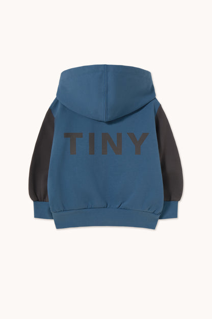 [TINYCOTTONS]Color Block Logo Hoodie - Light Navy