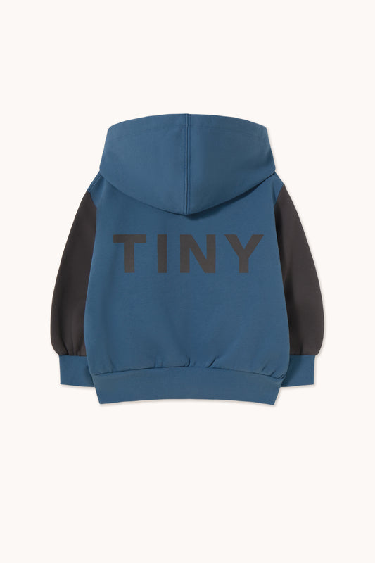 [TINYCOTTONS]Color Block Logo Hoodie - Light Navy