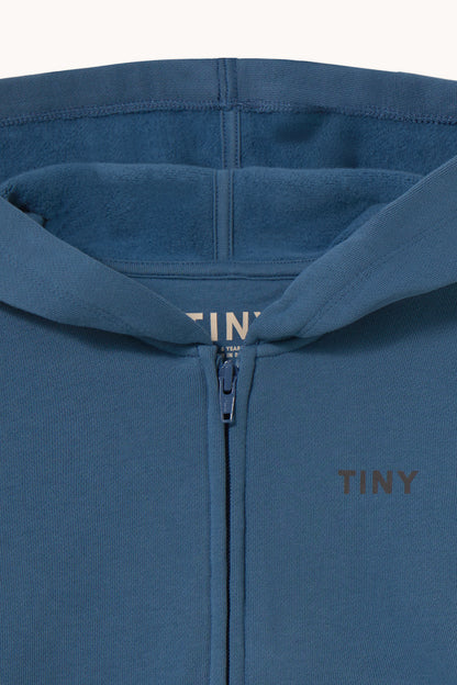 [TINYCOTTONS]Color Block Logo Hoodie - Light Navy