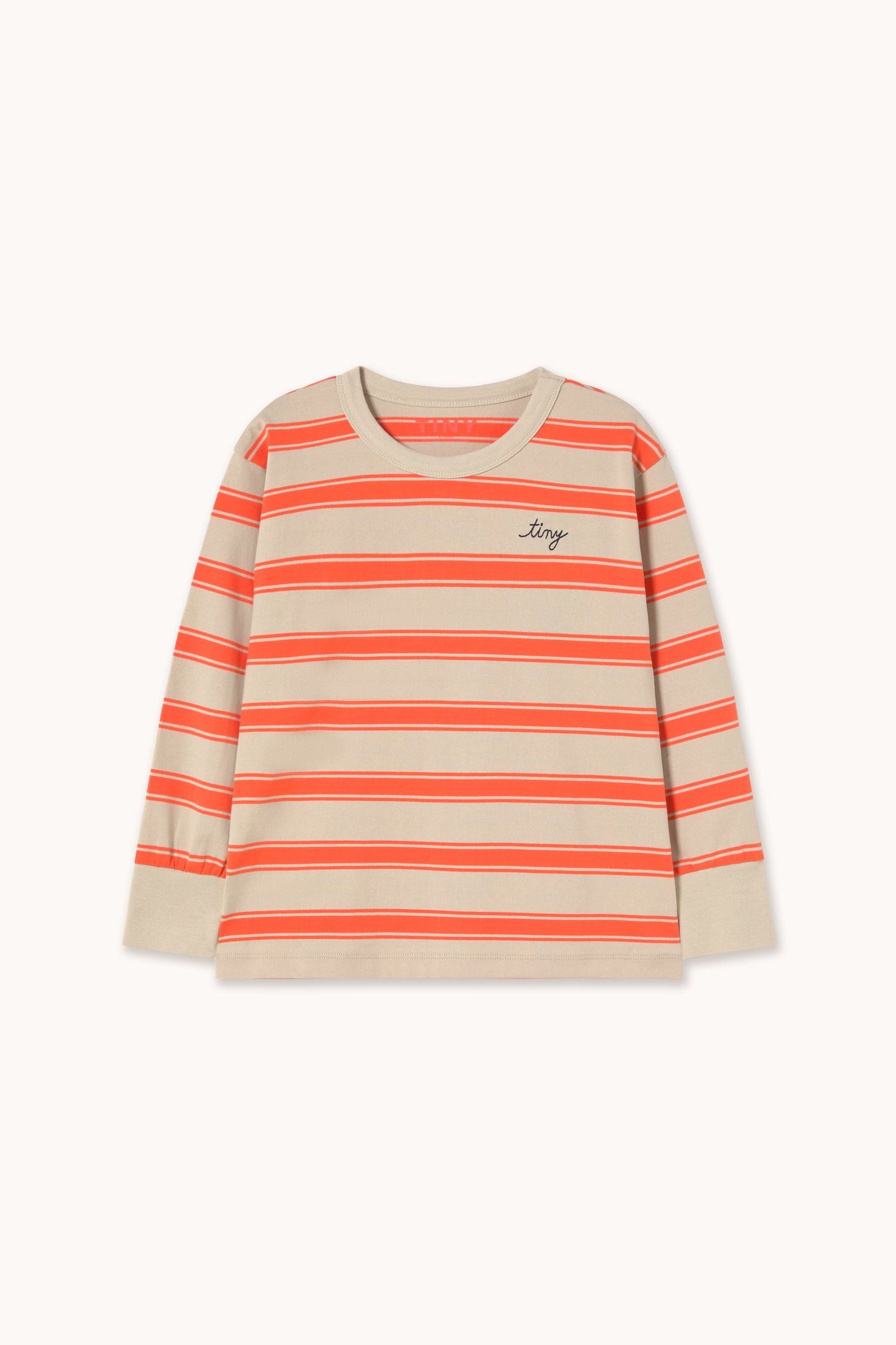 [TINYCOTTONS]Retro Stripes Sleeve Tee - Summer Red