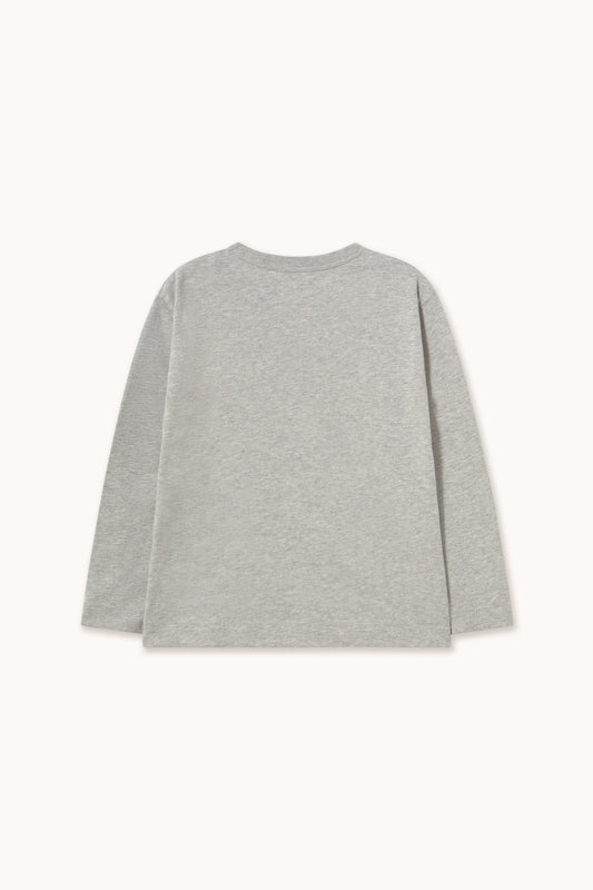 [TINYCOTTONS]Two Dogs Graphic Sleeve Tee - Medium Grey Heather