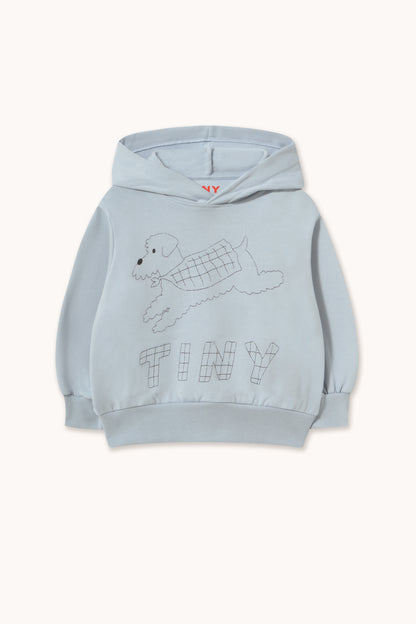 [TINYCOTTONS]Jump Dog Graphic Hoodie-Washed Blue