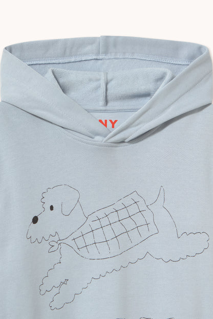 [TINYCOTTONS]Jump Dog Graphic Hoodie-Washed Blue