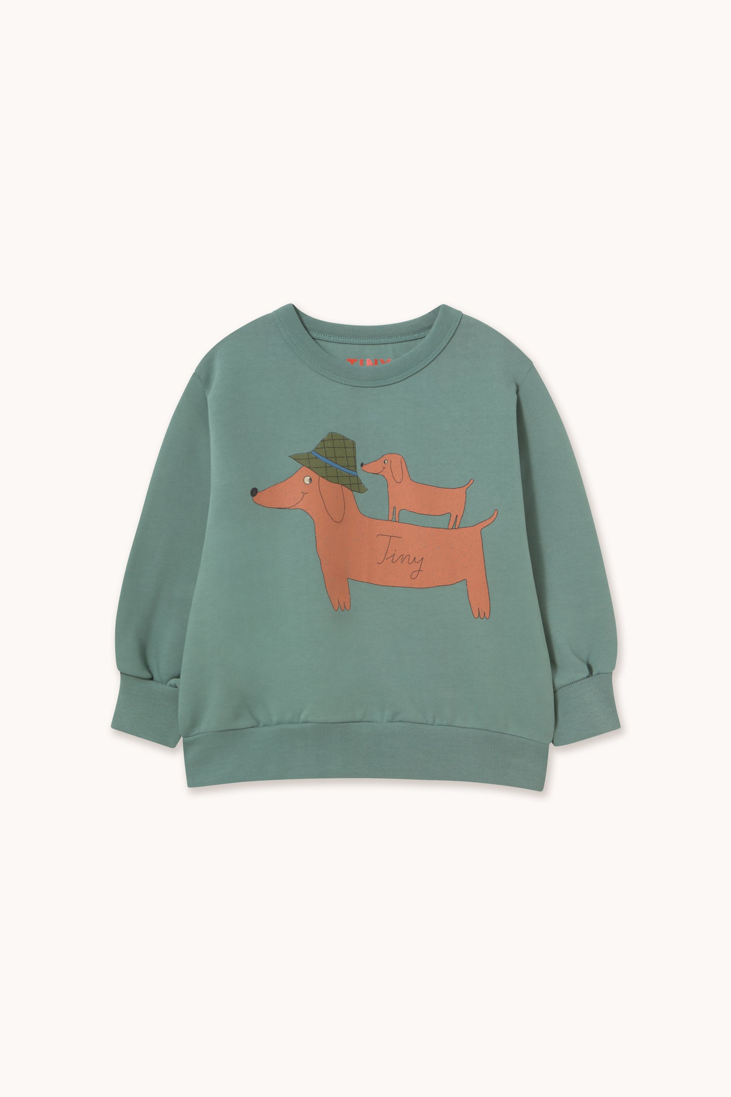[TINYCOTTONS]Two Dogs Graphic Sweatshirt - Teal