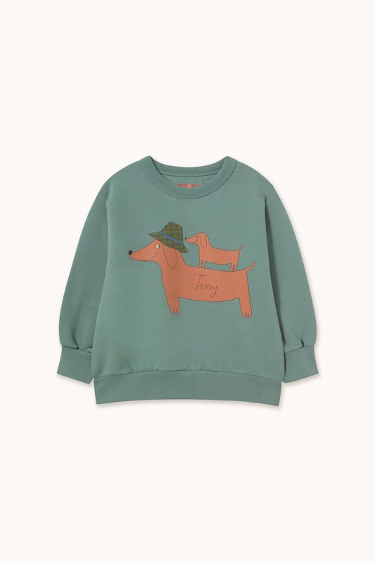 [TINYCOTTONS]Two Dogs Graphic Sweatshirt - Teal